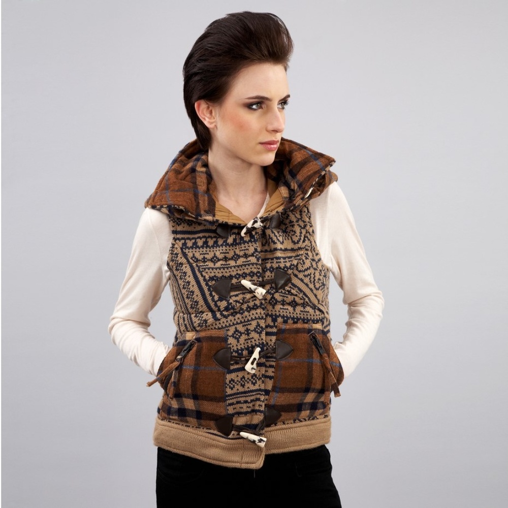 New Da-Nang Knit Wool Vest Coat Jacket - Picture 7 of 8